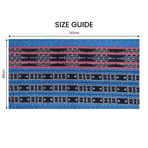 Taplak Meja Ikat Biru Linear - Image 2