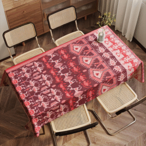 Taplak Meja Ikat Merah Bold