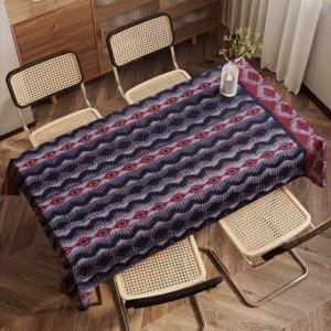 Taplak Meja Ikat Navy Klasik