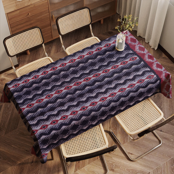 Taplak Meja Ikat Navy Klasik