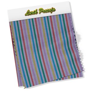 Lurik Motif Garis Pelangi Putih Buntal